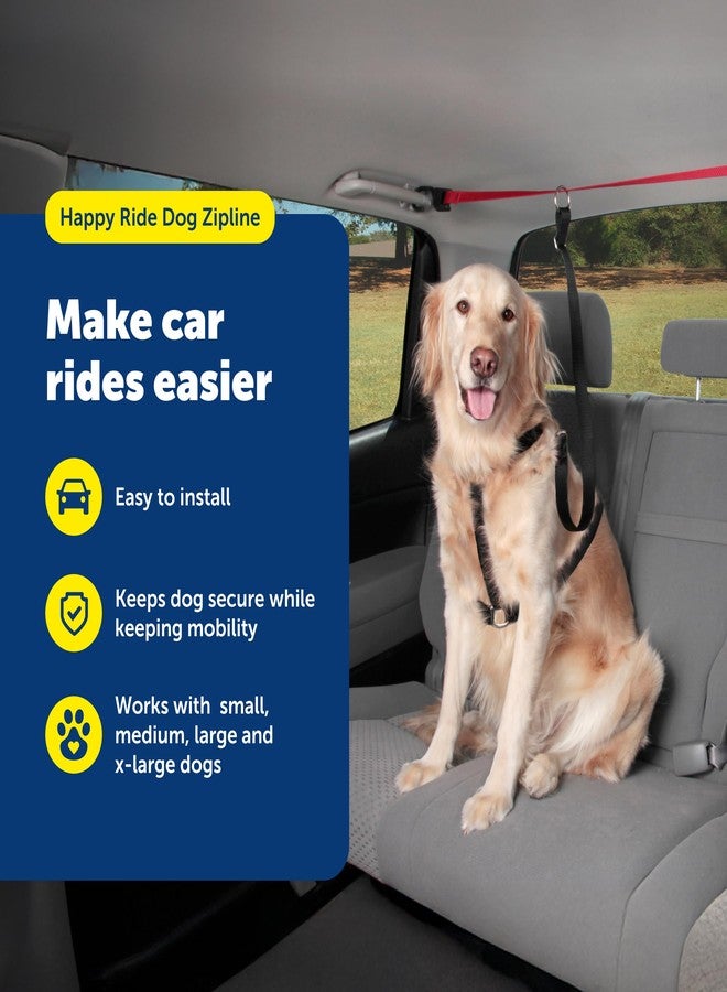 بيت سيف حزام أمان للكلاب PetSafe Happy Ride - حزام أمان آمن للكلاب في المقعد الخلفي أثناء السفر - يقلل من تشتيت انتباه السائق - حزام قابل للتعديل ومشابك تثبيت سريعة الفك - تركيب بدون أدوات - Image 3